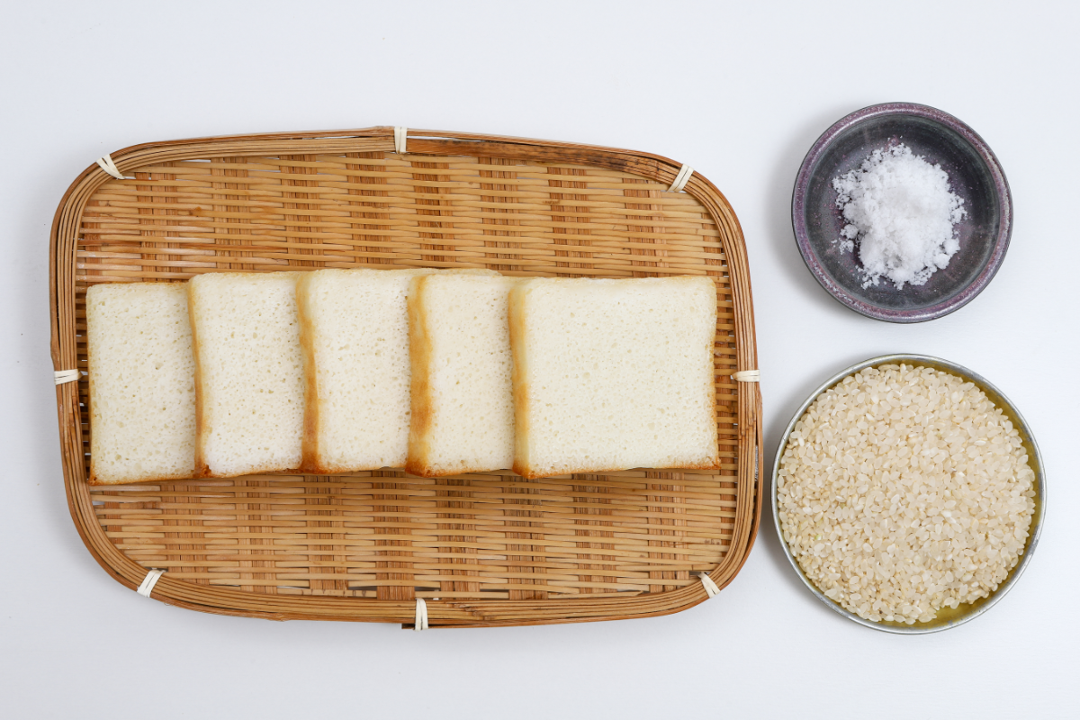 プレーン 角食パン(減農薬5分づき米)砂糖不使用